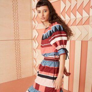 NWOT ULLA JOHNSON Simi Midi Skirt in Rose XS $445